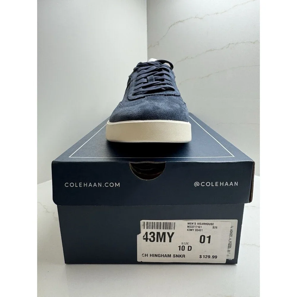 Cole Haan Grand Crosscourt Hingham Blue Suede Lace-Up Sneakers US 10 D